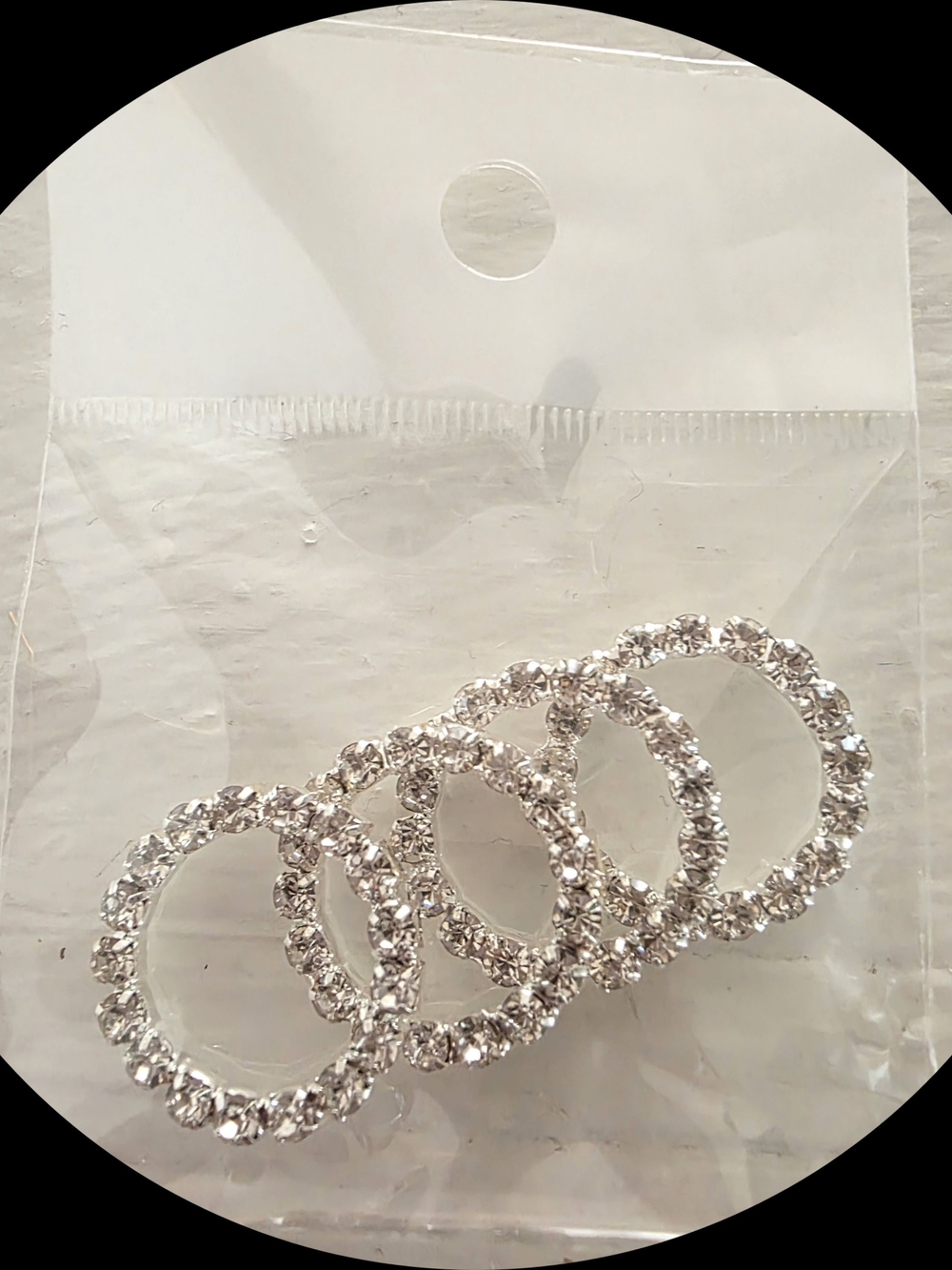 Set Of Silver Crystals Rings